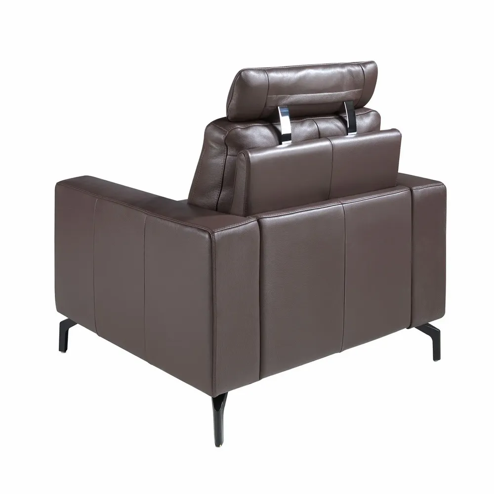 Armchairs - Chocolate brown leather recliner armchair - ANGEL CERDÁ