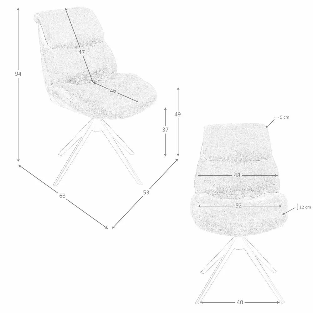 Chaises - Chaise pivotante en velours vert olive - ANGEL CERDÁ
