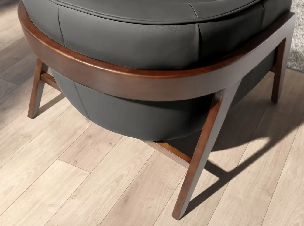 Armchairs - Black leather armchair - ANGEL CERDÁ