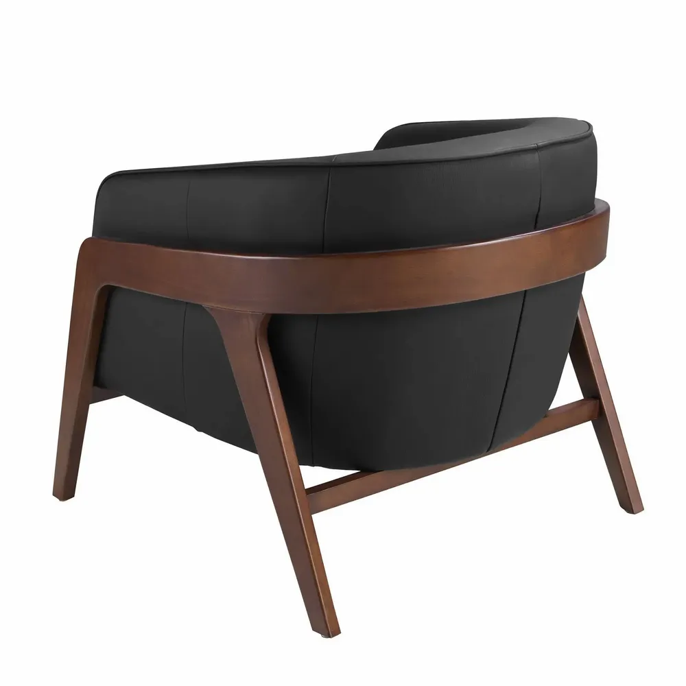 Armchairs - Black leather armchair - ANGEL CERDÁ