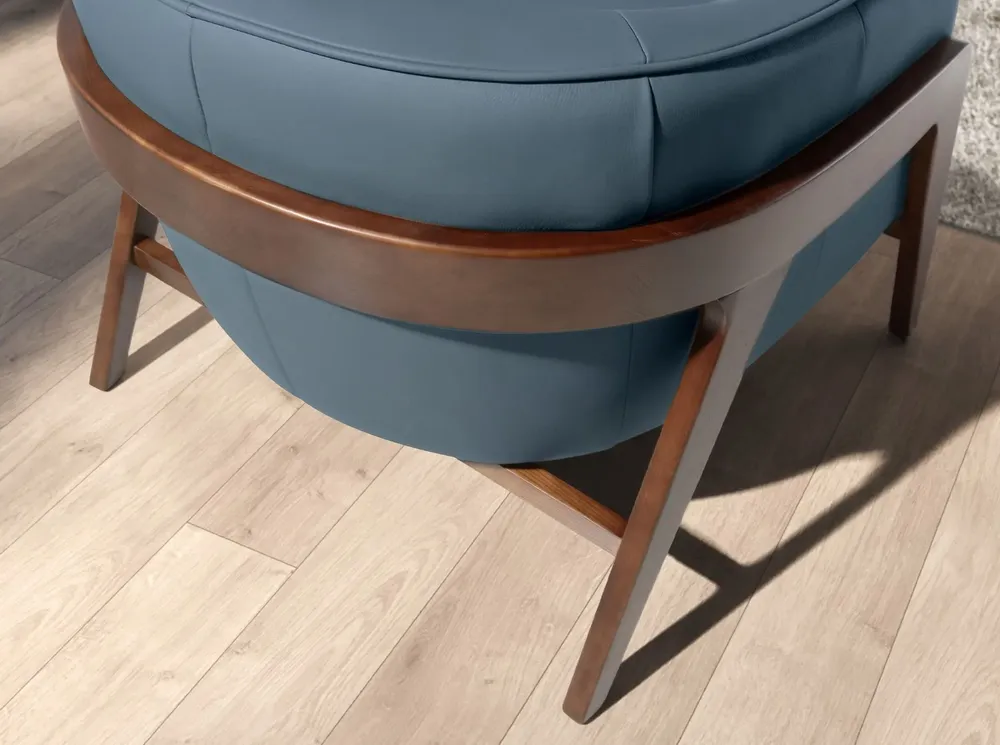 Fauteuils - Fauteuil en cuir bleu pétrole - ANGEL CERDÁ