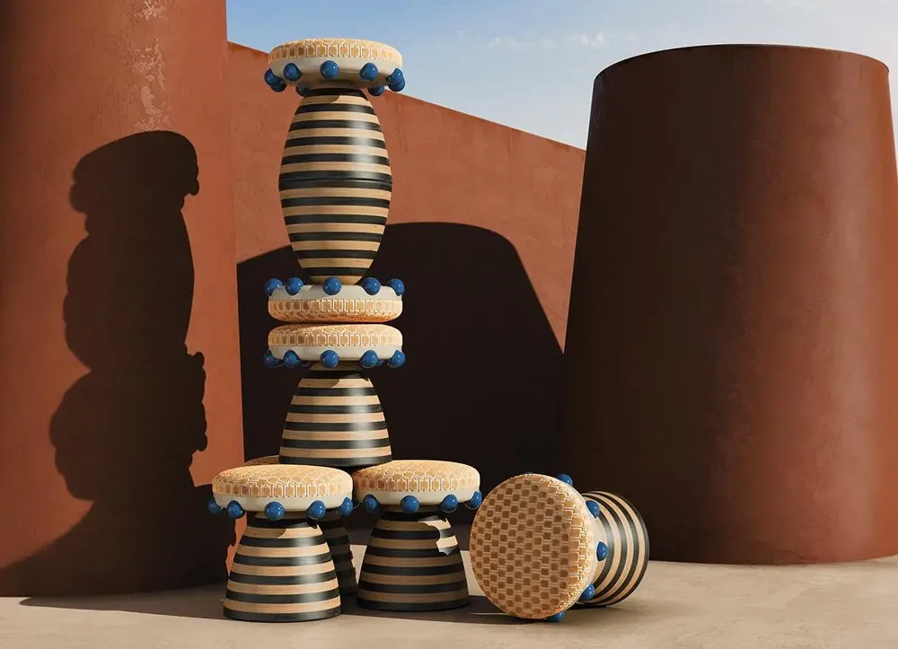 Tabourets - Krom Mea Stool Handmade by Malabar - MALABAR