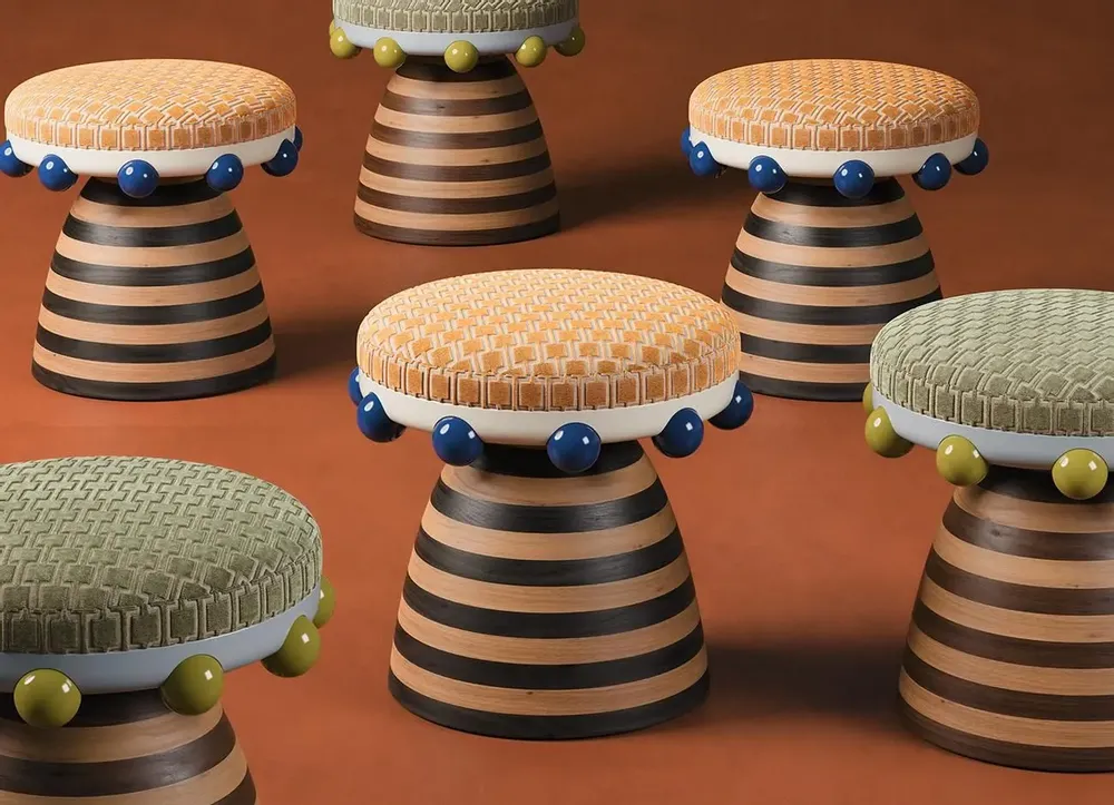 Tabourets - Krom Mea Stool Handmade by Malabar - MALABAR