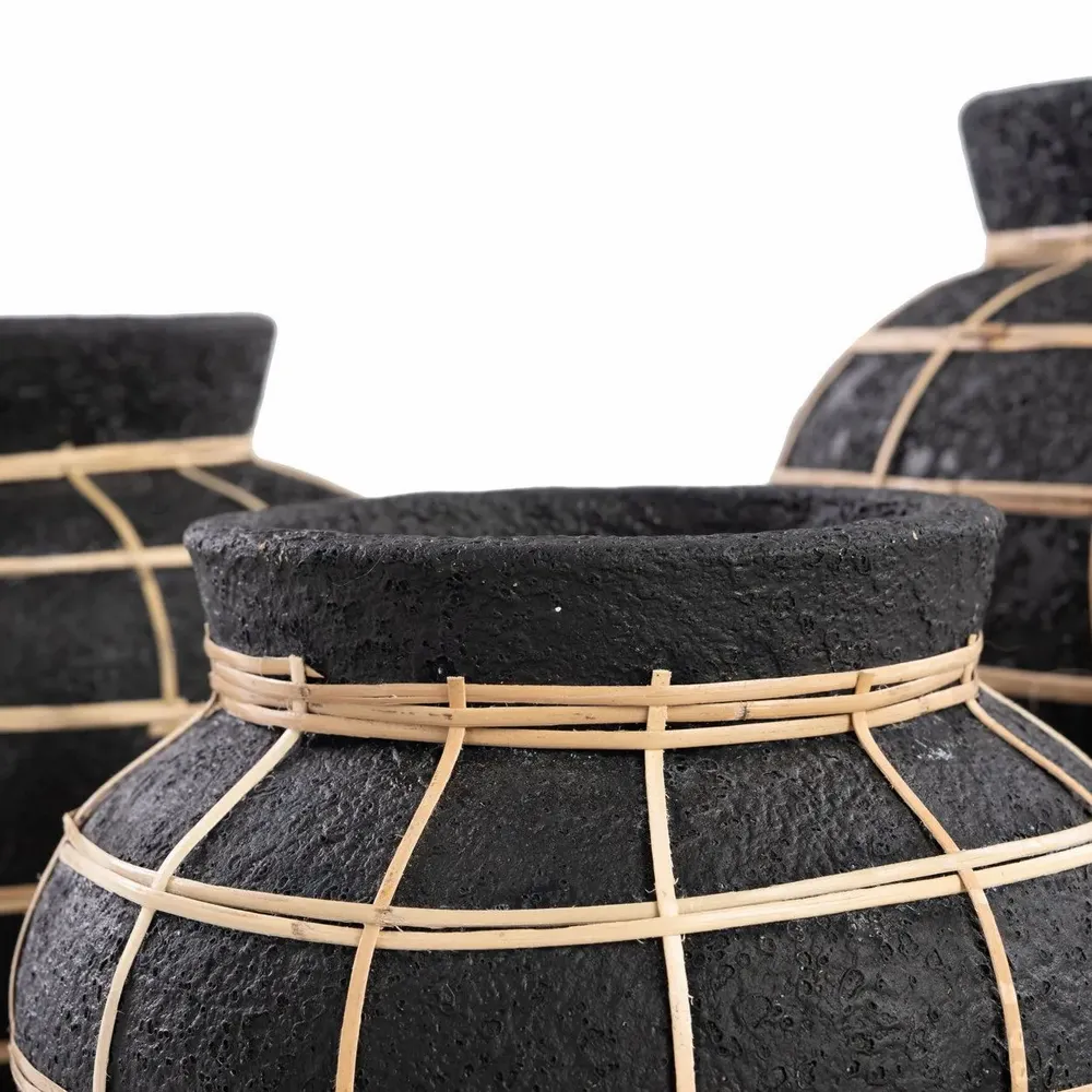 Vases - Le Vase Belly - Noir Naturel - S - BAZAR BIZAR LIVING