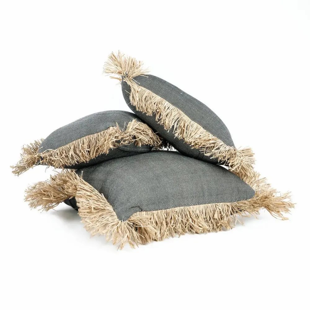 Coussins - Housse De Coussin Cotton Bonita - Noir Naturel - 40x40 - BAZAR BIZAR LIVING
