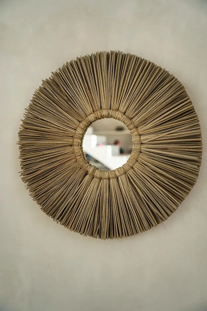 Mirrors - The Alang Alang Mirror - Natural - S - BAZAR BIZAR LIVING