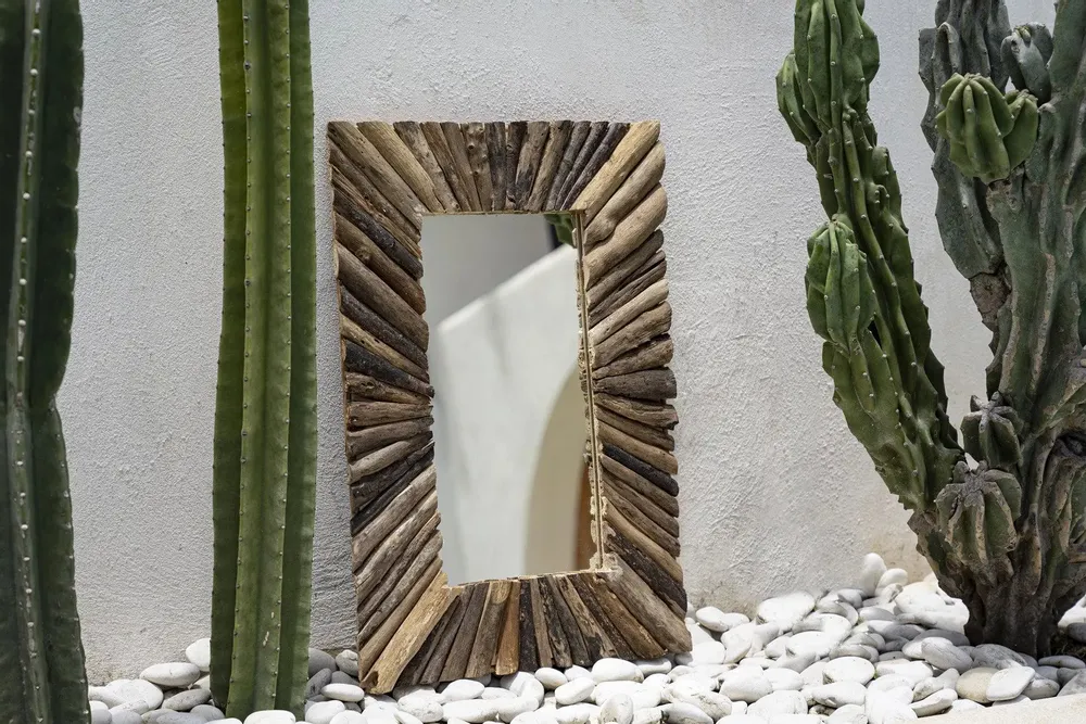 Miroirs - Le Miroir Driftwood Framed - Naturel - M - BAZAR BIZAR LIVING