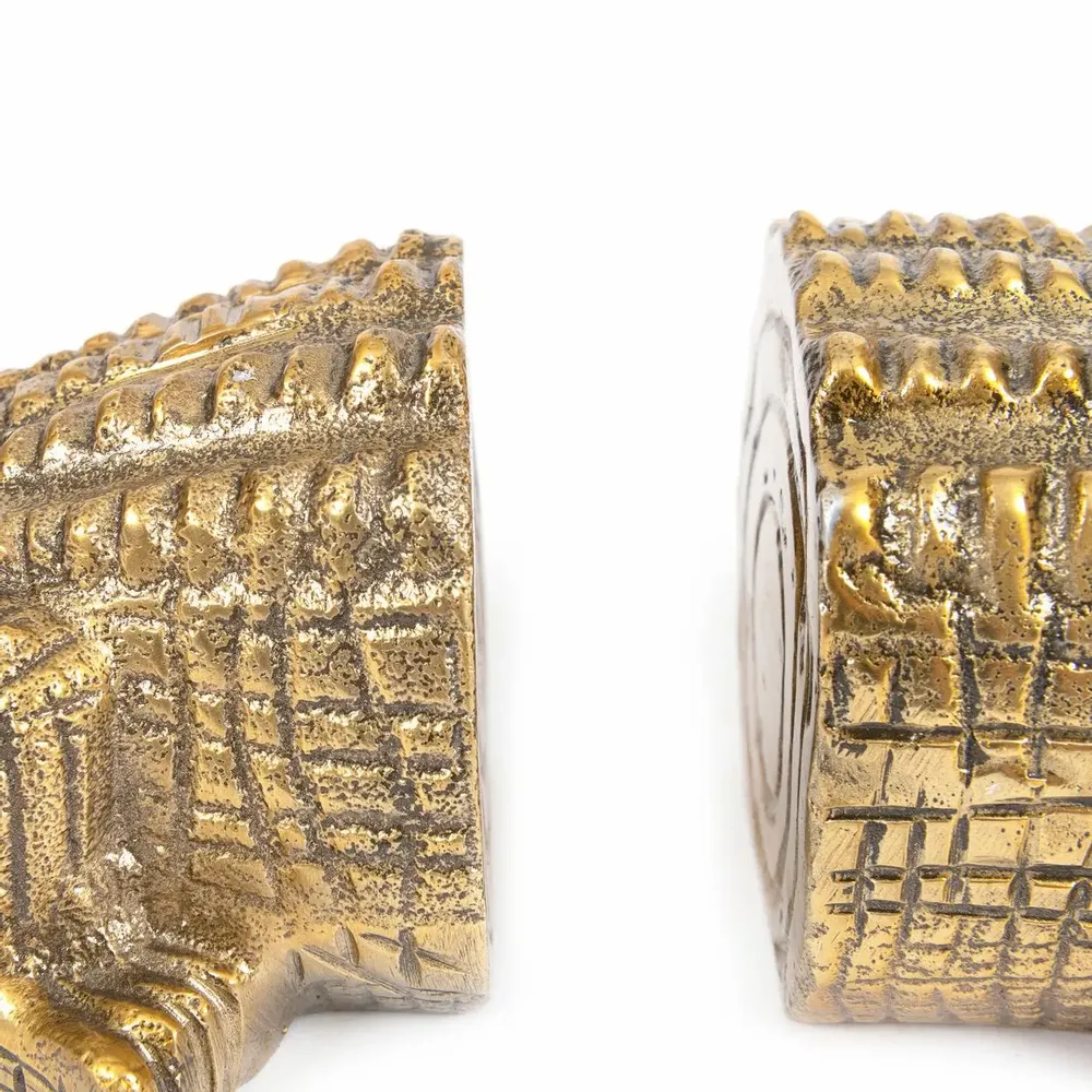Sculptures, statuettes et miniatures - Serre-Livres Crocodile - Laiton - BAZAR BIZAR LIVING