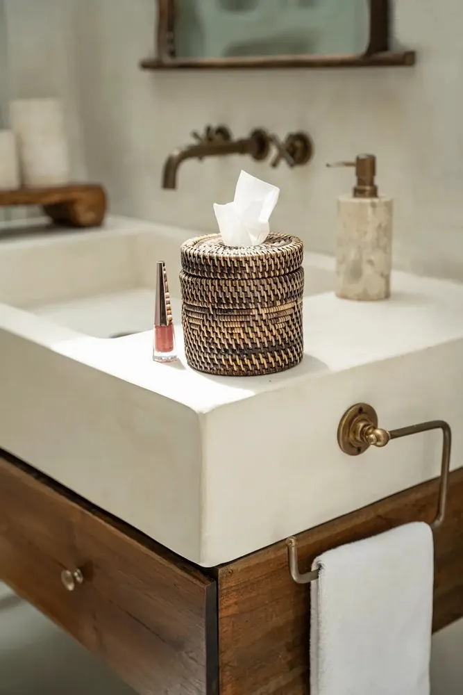 Coffrets et boîtes - La Boîte À Mouchoirs Colonial - Brun Naturel - BAZAR BIZAR LIVING