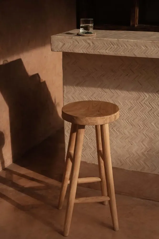 Tabourets - Le Tabouret de Bar Kedut - Naturel - BAZAR BIZAR LIVING
