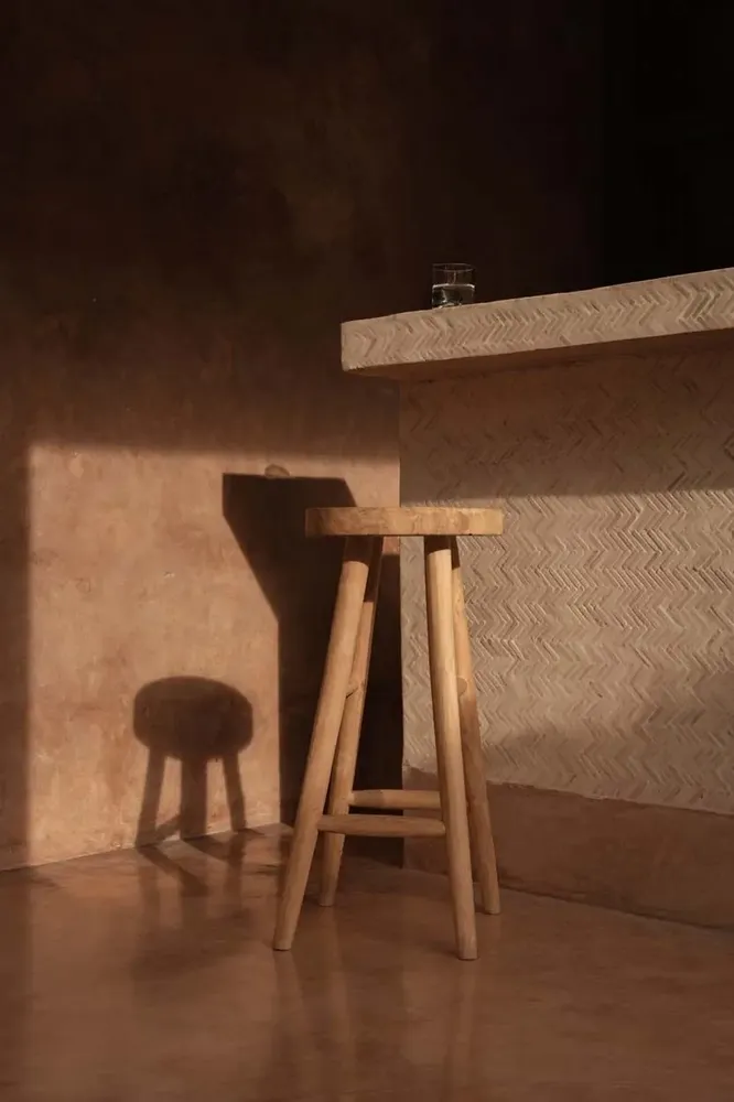 Tabourets - Le Tabouret de Bar Kedut - Naturel - BAZAR BIZAR LIVING