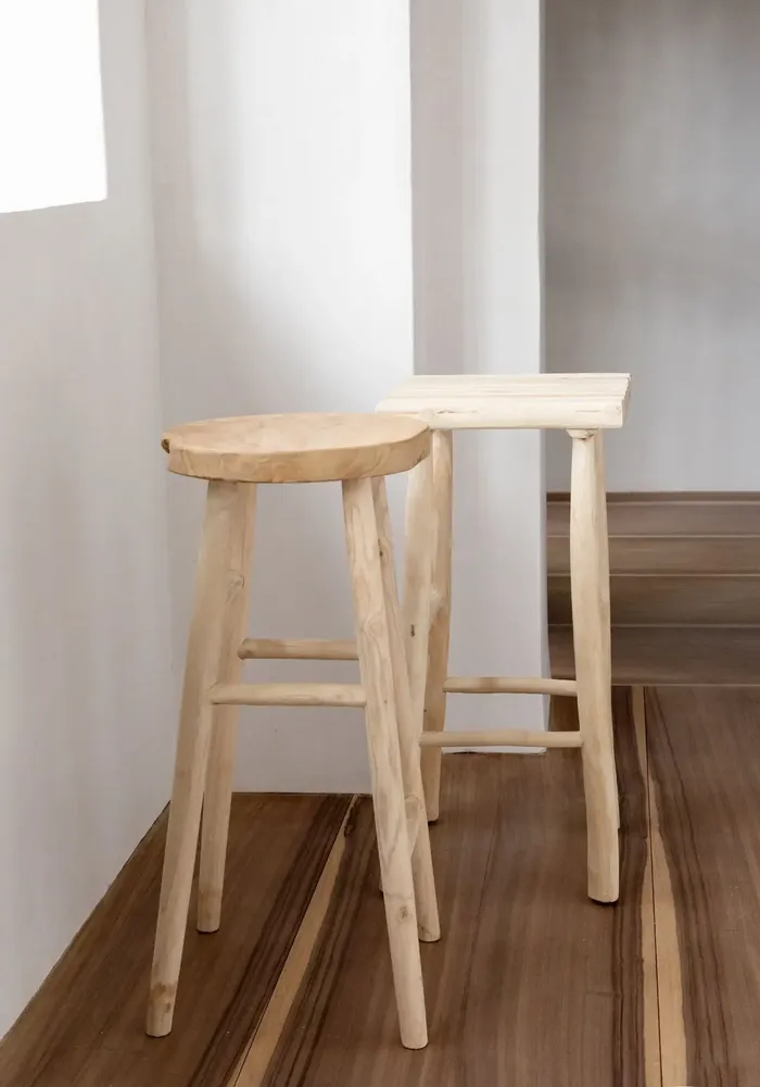 Tabourets - Le Tabouret de Bar Kedut - Naturel - BAZAR BIZAR LIVING
