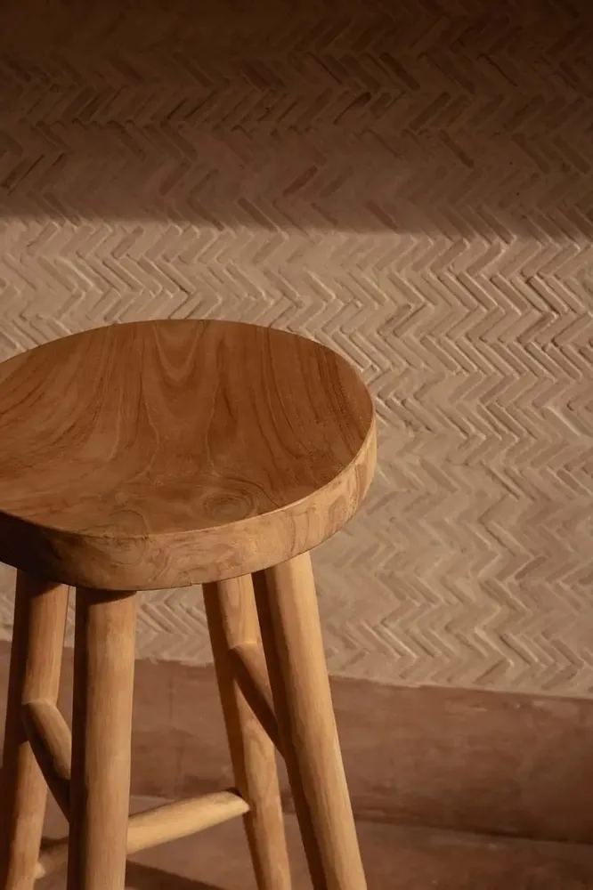 Tabourets - Le Tabouret de Bar Kedut - Naturel - BAZAR BIZAR LIVING