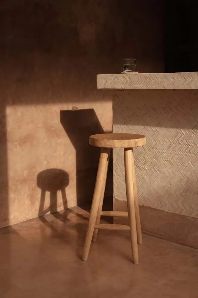 Tabourets - Le Tabouret de Bar Kedut - Naturel - BAZAR BIZAR LIVING