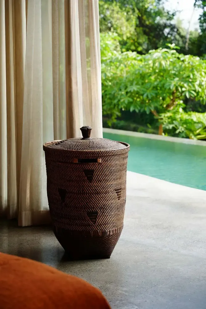 Laundry baskets - The Colonial Laundry Basket - Natural Brown - XL - BAZAR BIZAR LIVING