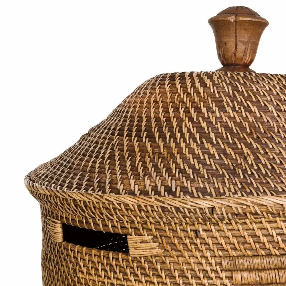 Laundry baskets - The Colonial Laundry Basket - Natural Brown - XL - BAZAR BIZAR LIVING