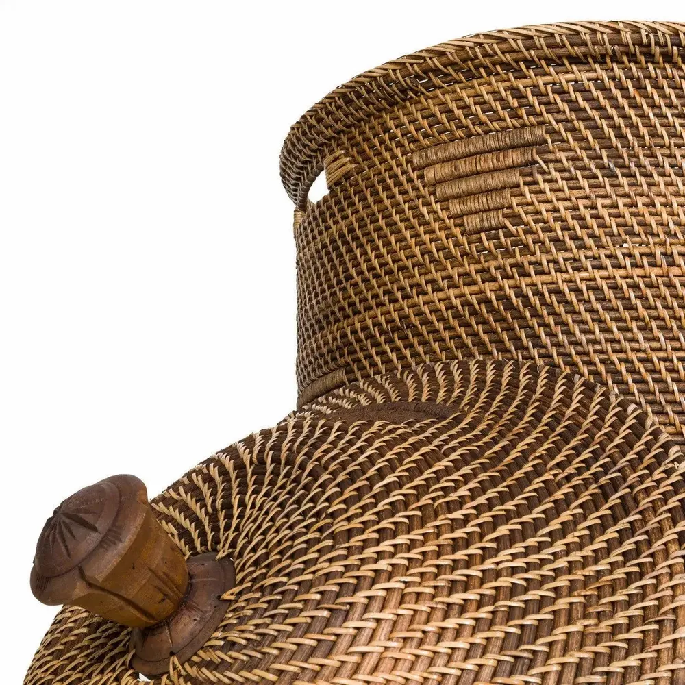 Laundry baskets - The Colonial Laundry Basket - Natural Brown - XL - BAZAR BIZAR LIVING