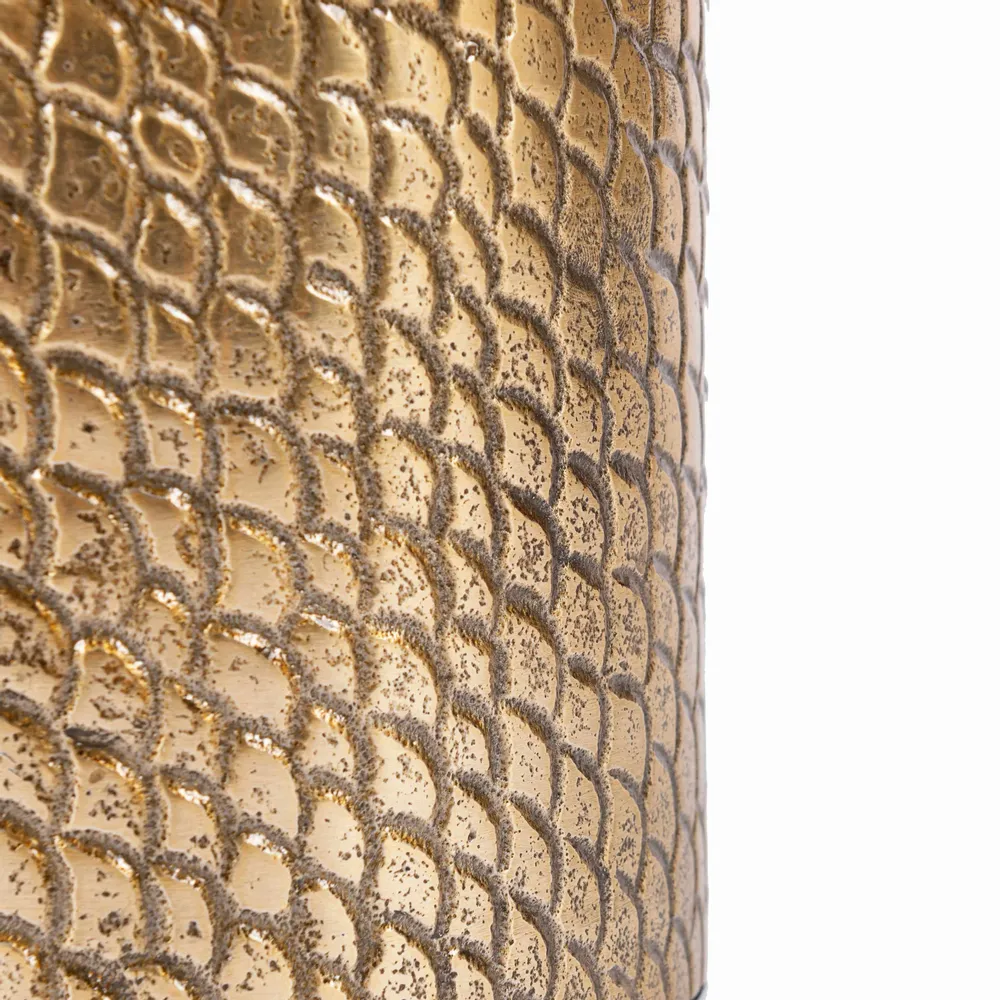 Bougeoirs et photophores  - Bougeoir Croco - Laiton - M - BAZAR BIZAR LIVING