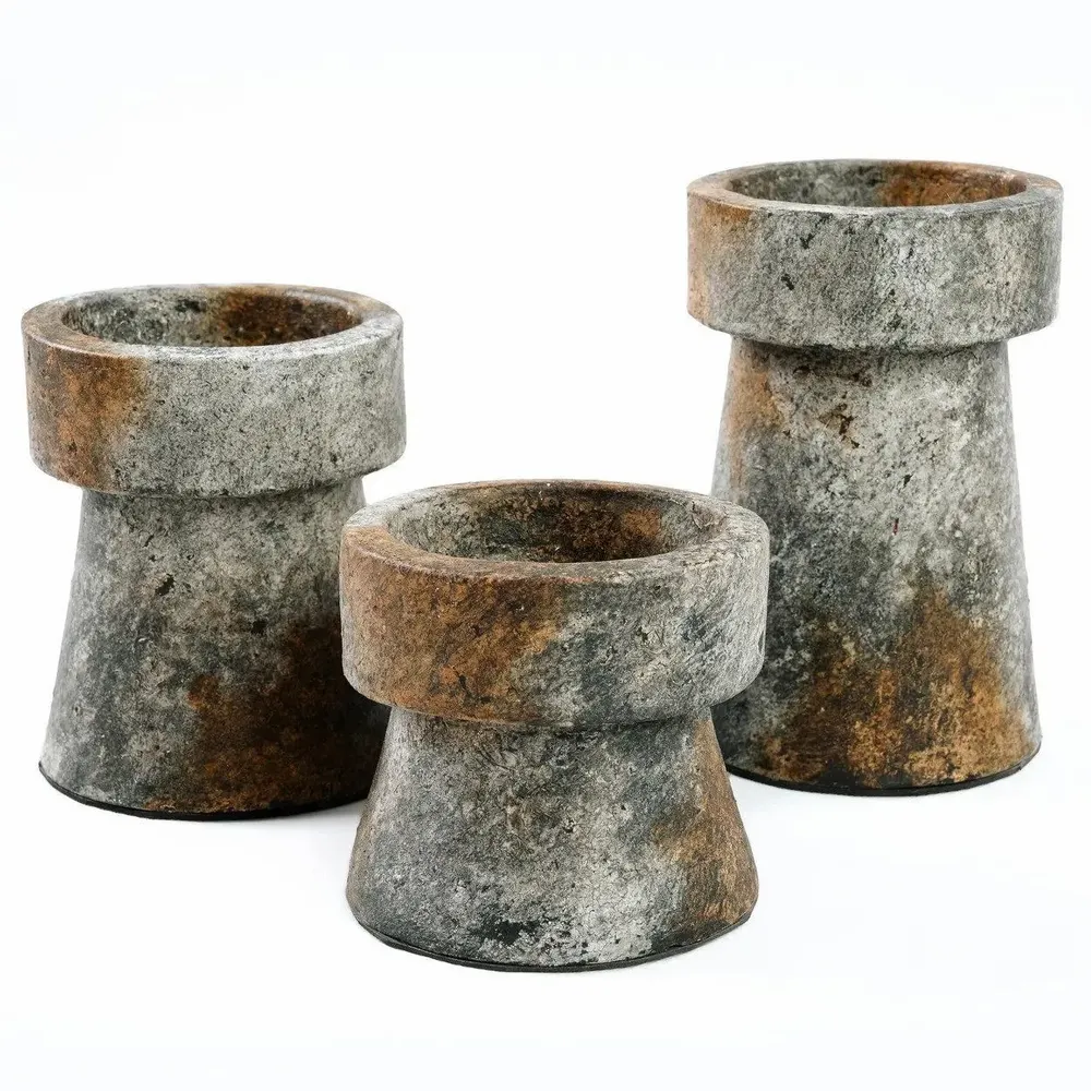 Bougeoirs et photophores  - Le Bougeoir Gypsy - Gris Antique - L - BAZAR BIZAR LIVING