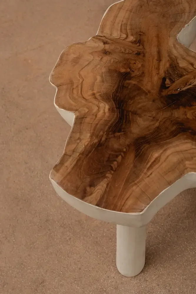 Coffee tables - The Organic Side Table - Natural White - BAZAR BIZAR LIVING