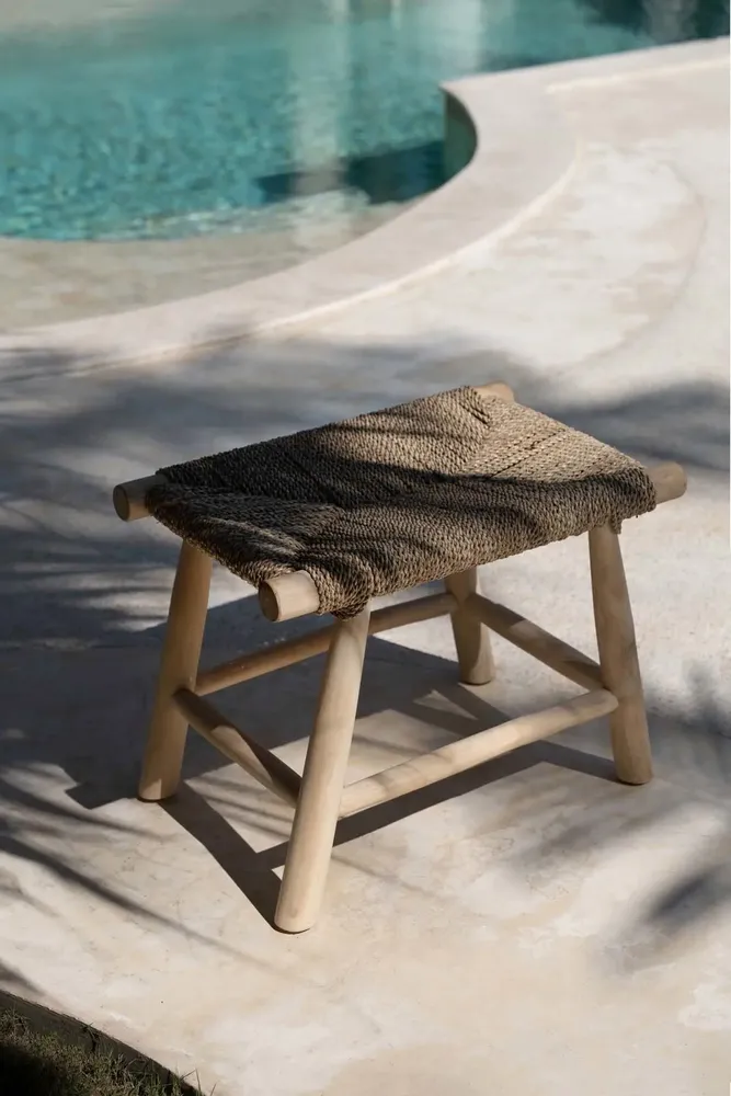 Stools - The Porto Seagrass Stool - Natural - M - BAZAR BIZAR LIVING