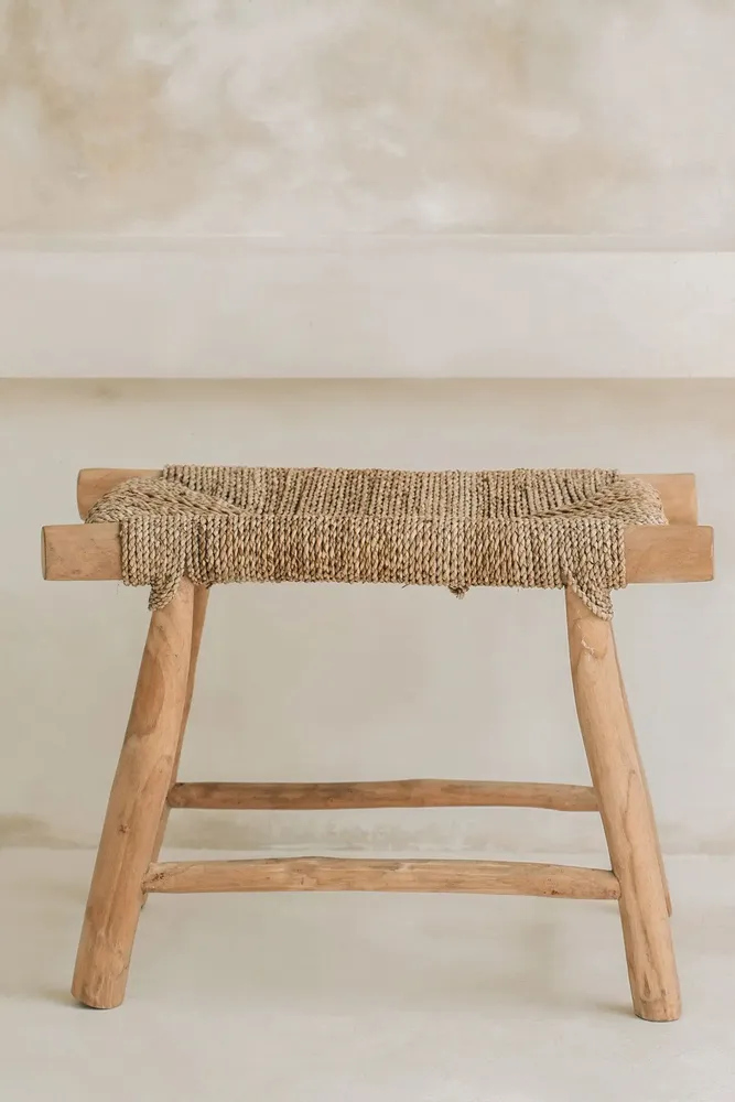 Stools - The Porto Seagrass Stool - Natural - M - BAZAR BIZAR LIVING