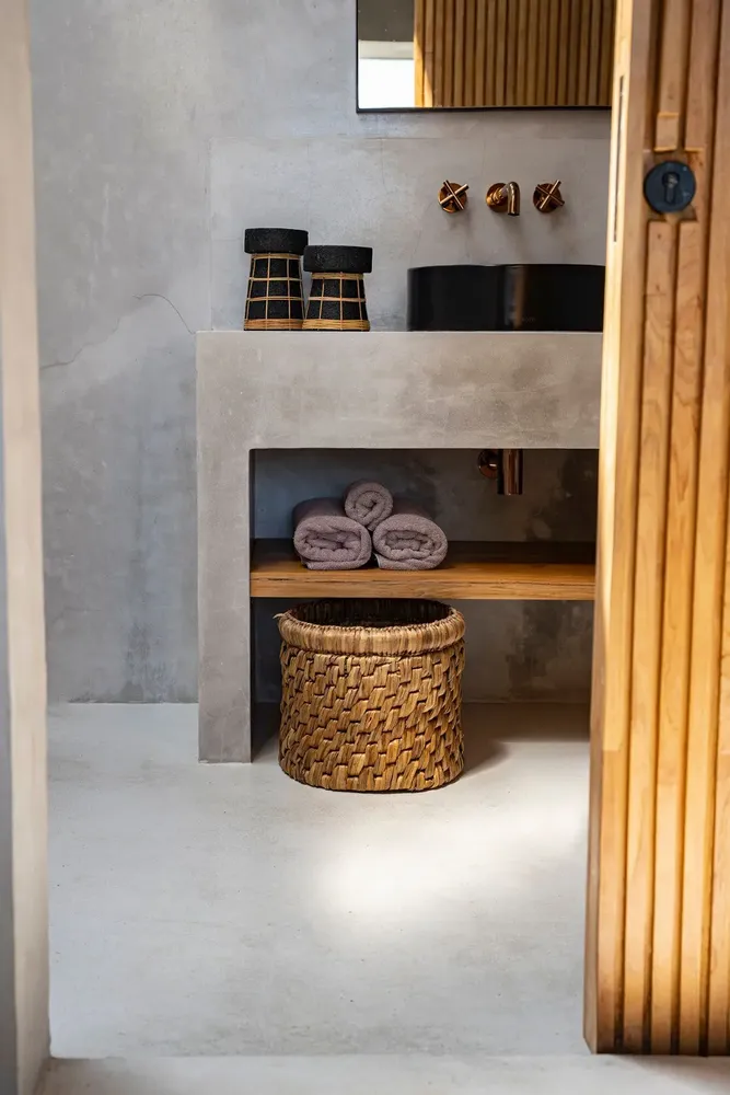Bougeoirs et photophores  - Le Bougeoir Serene - Noir Naturel - L - BAZAR BIZAR LIVING