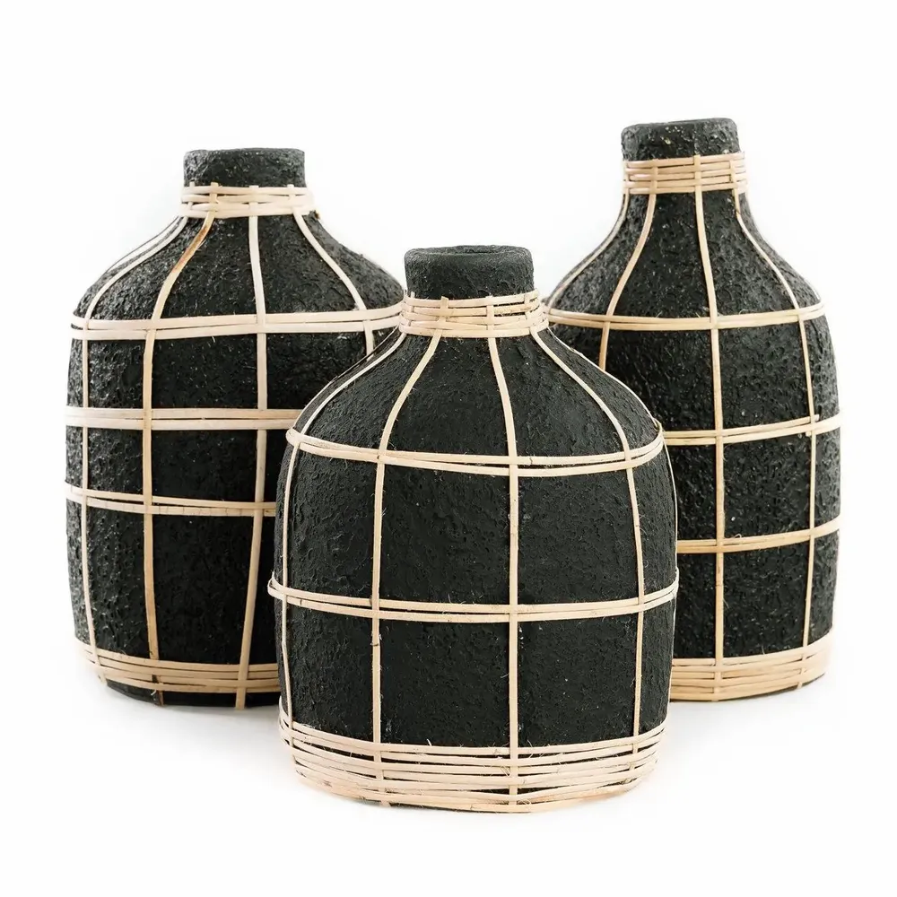 Vases - The Whoopy Vase - Black Natural - M - BAZAR BIZAR LIVING