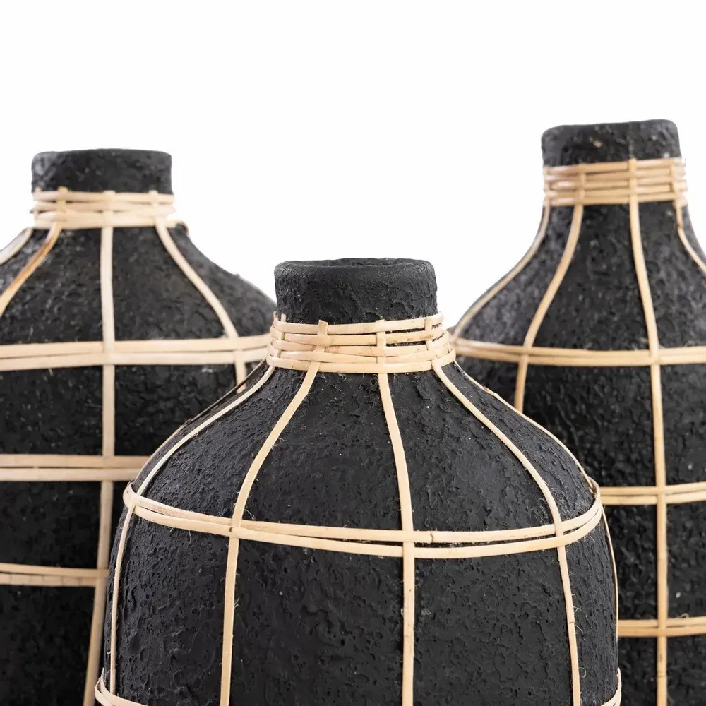 Vases - The Whoopy Vase - Black Natural - M - BAZAR BIZAR LIVING
