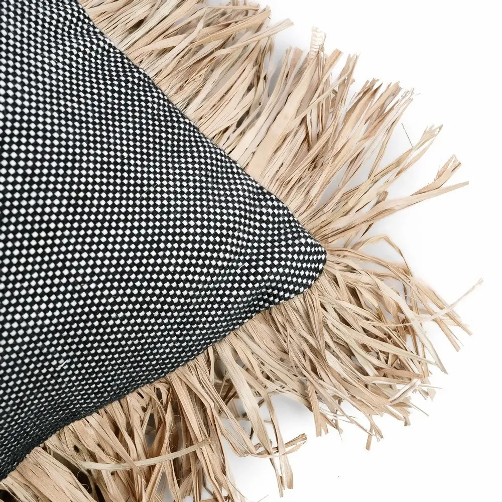 Coussins - La Housse De Coussin Cotton Bonita - Noir Naturel - 30x50 - BAZAR BIZAR LIVING