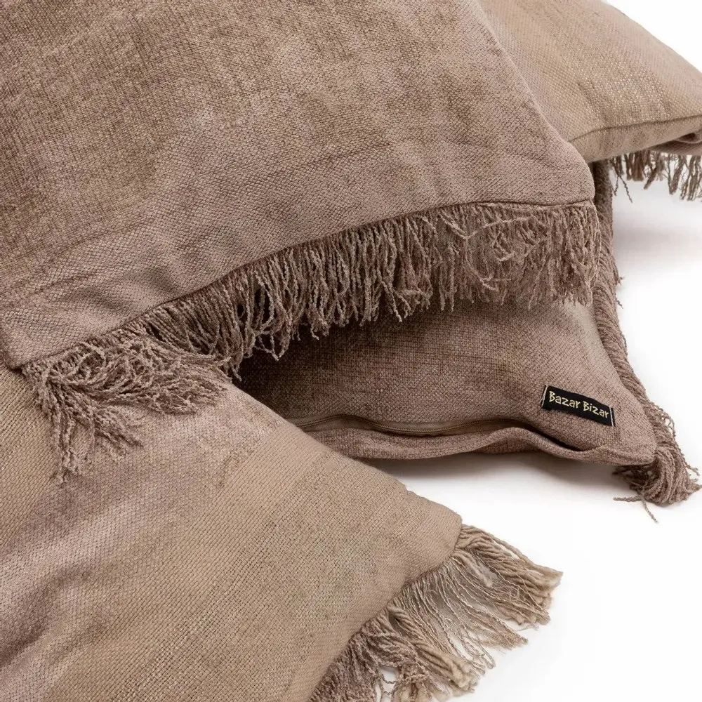 Coussins - La Housse De Coussin Oh My Gee - Velours Béton - 35x100 - BAZAR BIZAR LIVING