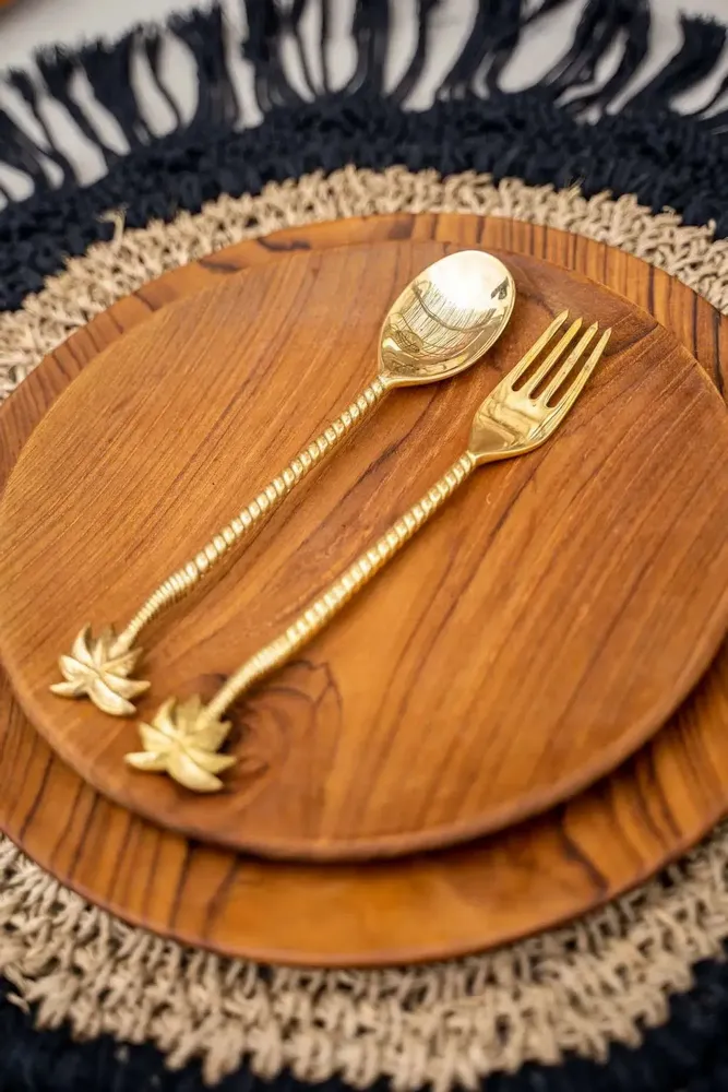 Assiettes au quotidien - L’Assiette Ronde Teak Root - L - BAZAR BIZAR LIVING