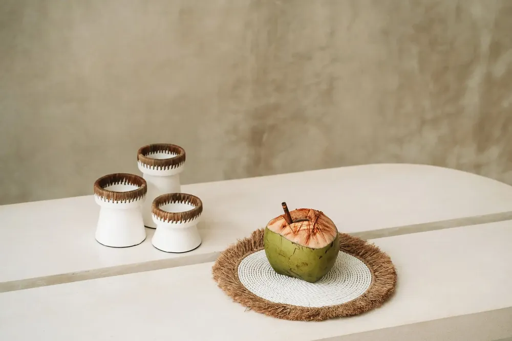 Sets de table - Le Water Hyacinth Raffia Set de Table - Blanc Naturel - BAZAR BIZAR LIVING