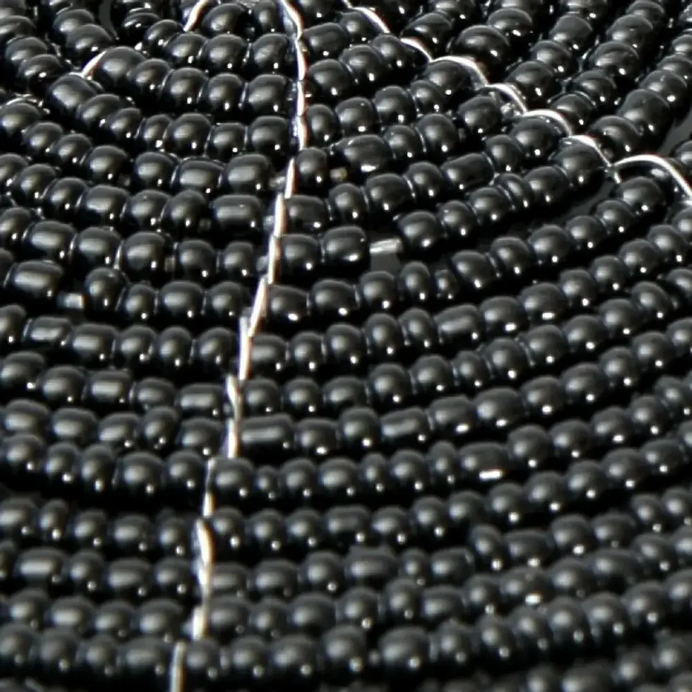 Placemats - The Beaded Coaster - Black - BAZAR BIZAR LIVING