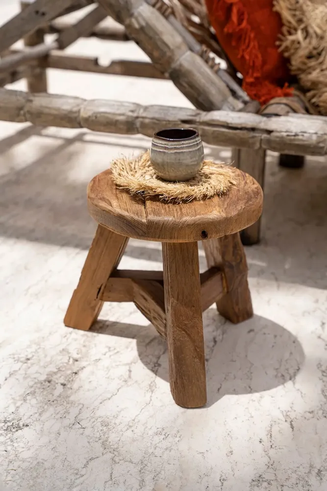 Tabourets - Le Tabouret Yatai - Naturel - M - BAZAR BIZAR LIVING