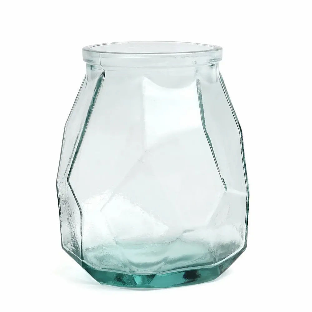 Vases - The Wide Origami Vase - Blue - BAZAR BIZAR LIVING