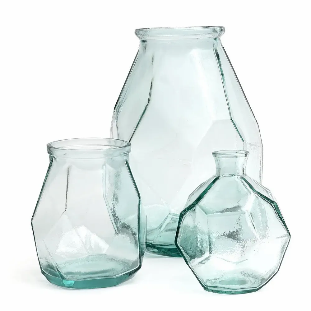Vases - The Round Origami Vase - Blue - BAZAR BIZAR LIVING