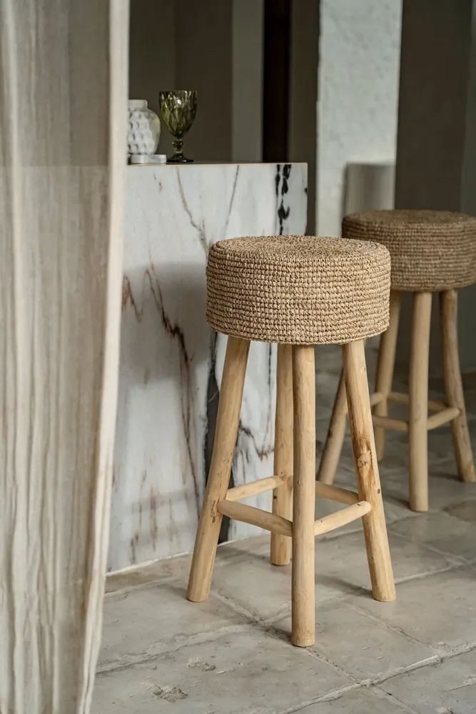 Tabourets - Le Tabouret De Bar En Raffia - BAZAR BIZAR LIVING
