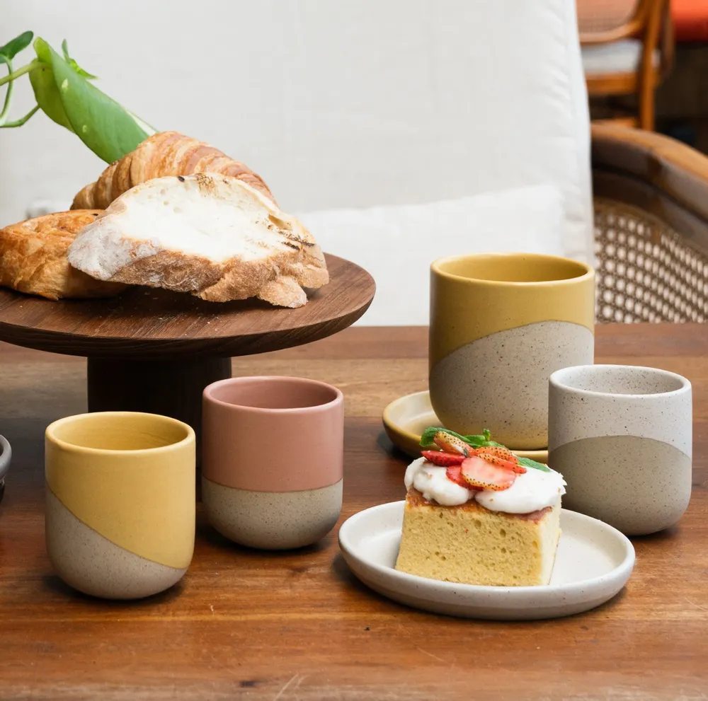 Accessoires thé et café - Mugs à café ReClay en céramique recyclée – Lot de 4 - ORIGINALHOME ECO DESIGN