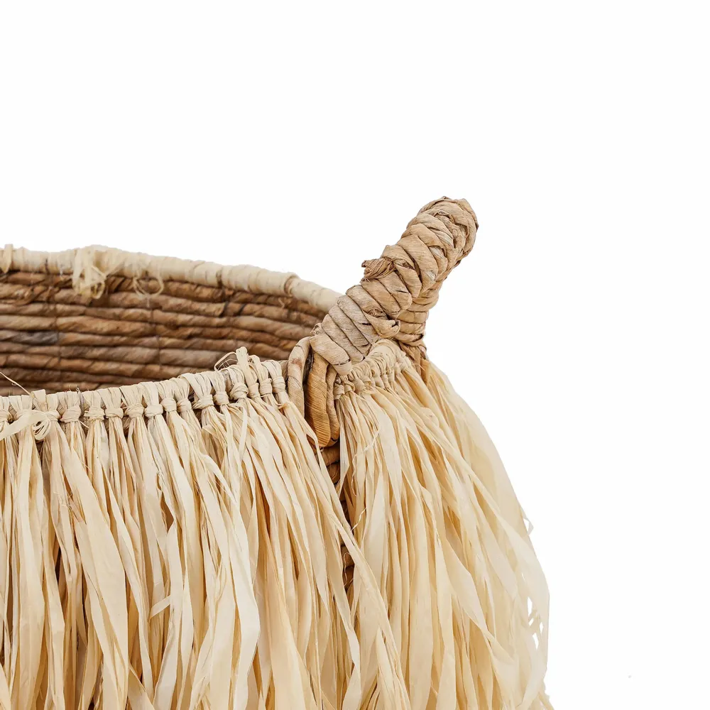 Baskets - The Raffia Basket - L - BAZAR BIZAR LIVING
