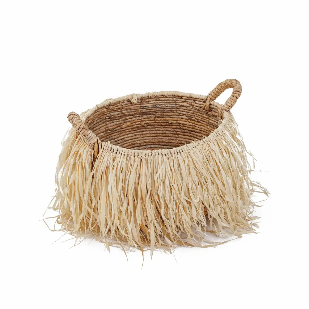 Baskets - The Raffia Basket - L - BAZAR BIZAR LIVING