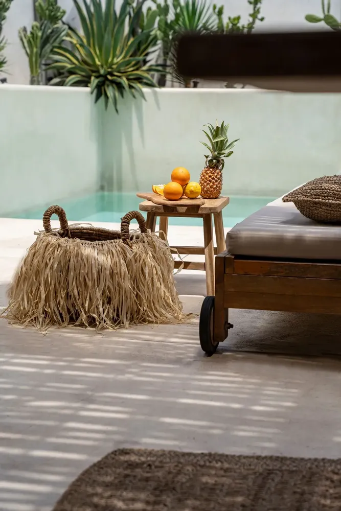 Baskets - The Raffia Basket - L - BAZAR BIZAR LIVING