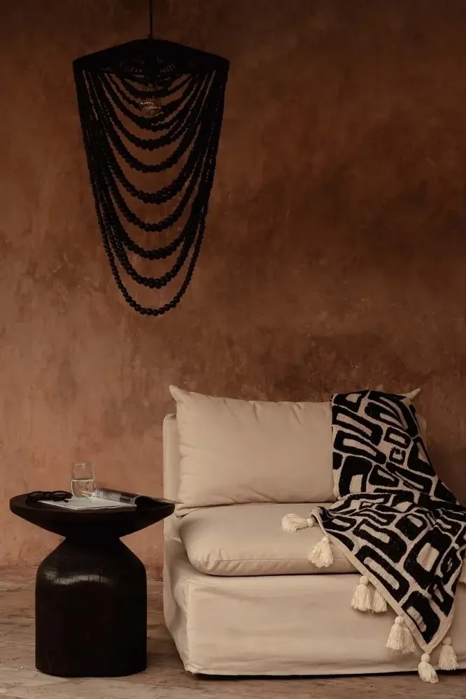Plaids - Le Jeté de Lit Aztec - Naturel Noir - BAZAR BIZAR LIVING