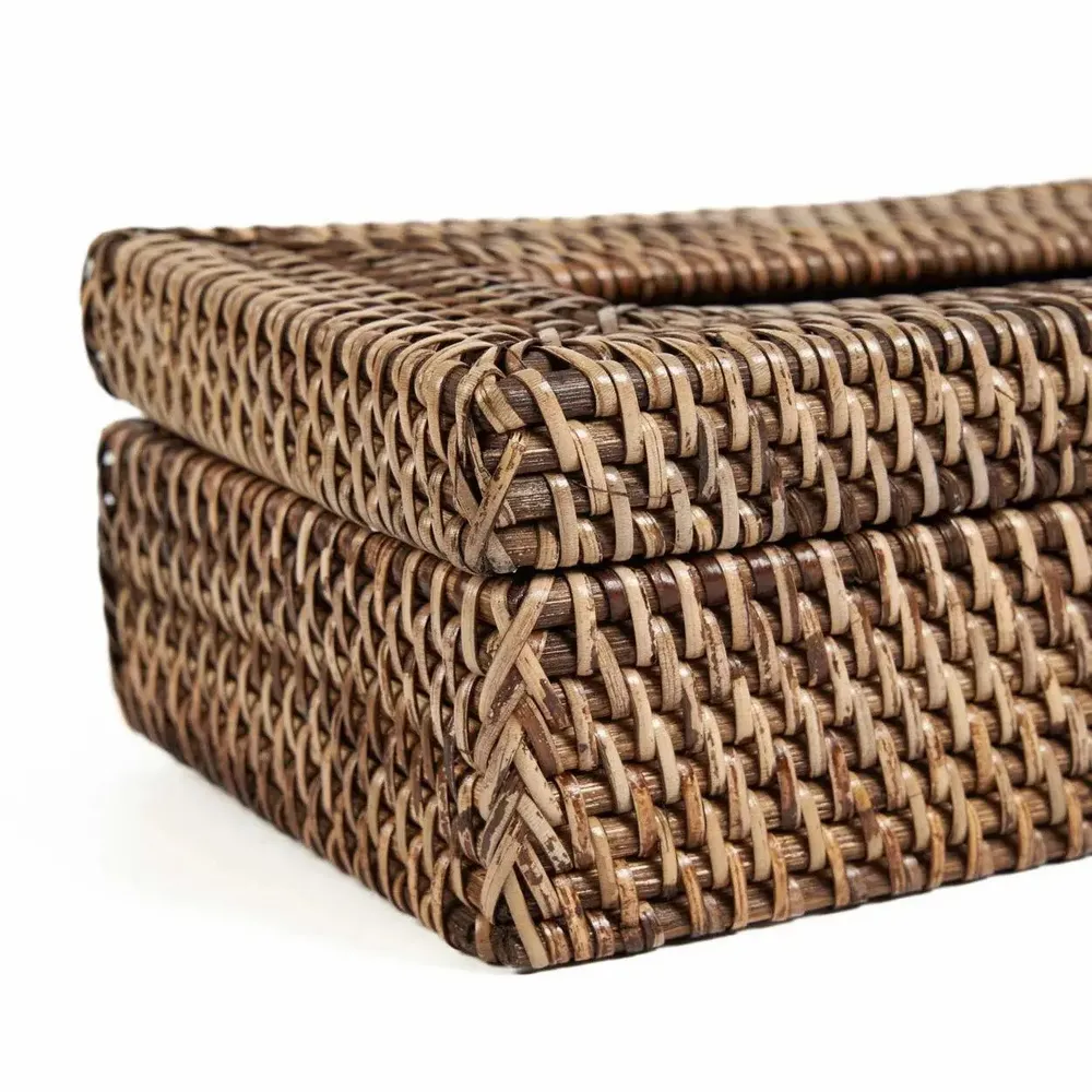 Coffrets et boîtes - Boîte À Mouchoirs Rattan Classic - Naturel Marron - BAZAR BIZAR LIVING