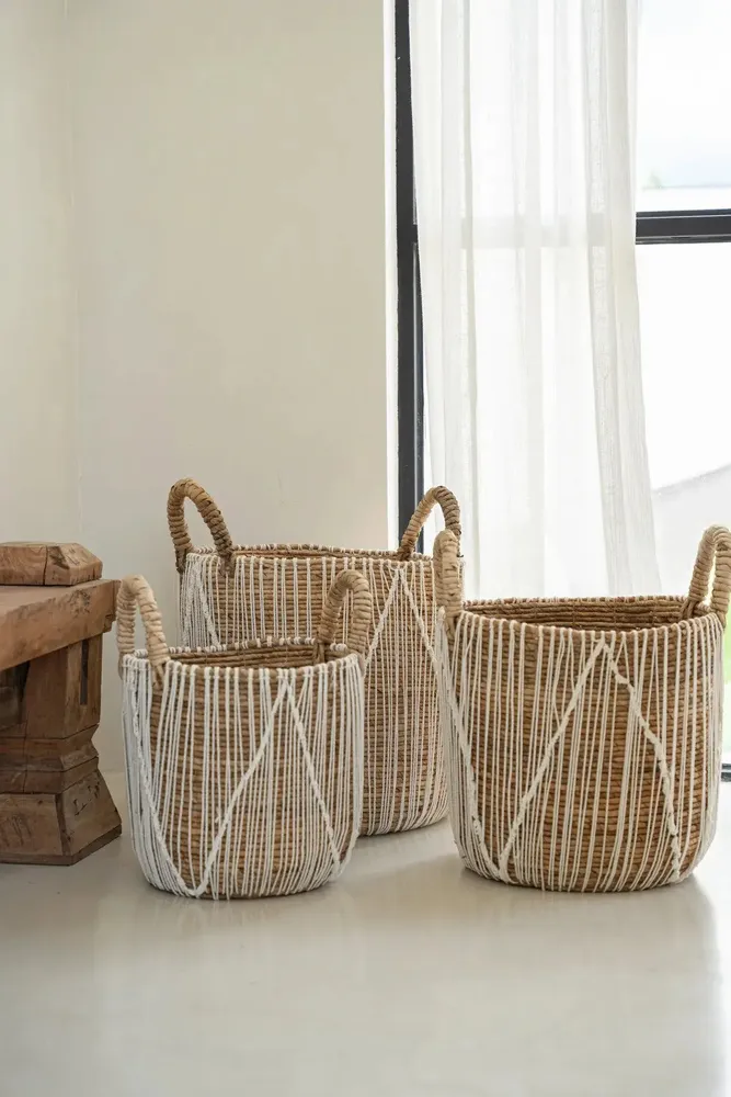 Corbeilles - Le Panier Straight Stitched Macrame - M - BAZAR BIZAR LIVING