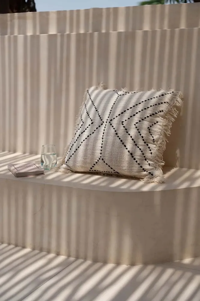 Coussins - Housse De Coussin Tribal - Naturel Noir - BAZAR BIZAR LIVING