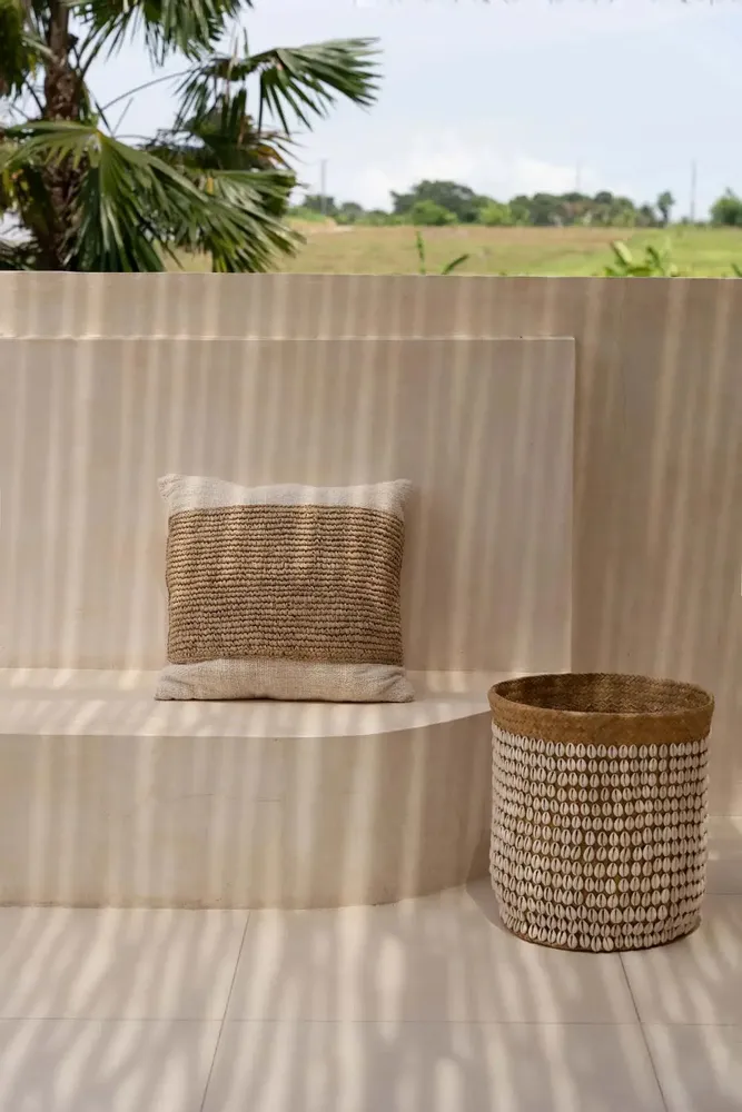 Coussins - Housse De Coussin Raffia Stamp - Naturel - BAZAR BIZAR LIVING