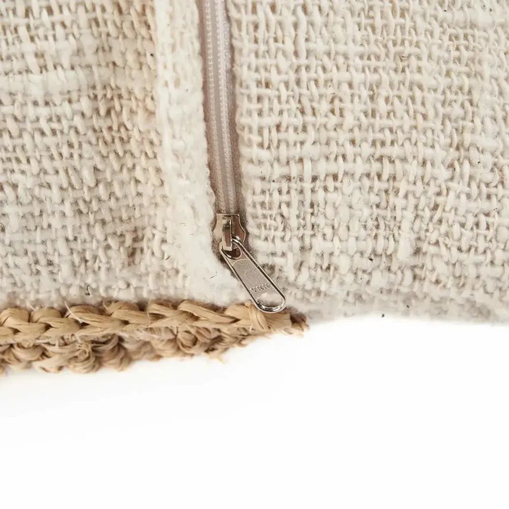 Coussins - Housse De Coussin Raffia Stamp - Naturel - BAZAR BIZAR LIVING