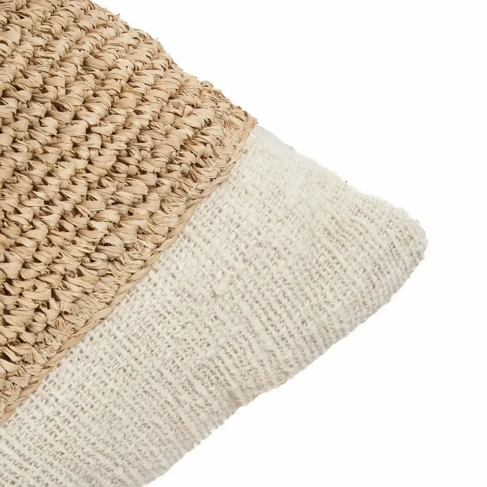 Coussins - Housse De Coussin Raffia Stamp - Naturel - BAZAR BIZAR LIVING