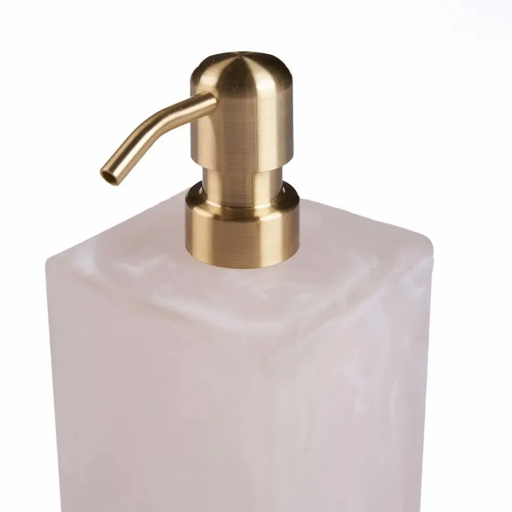 Soap dishes - The Resin Soap Dispenser - Pink White - BAZAR BIZAR LIVING